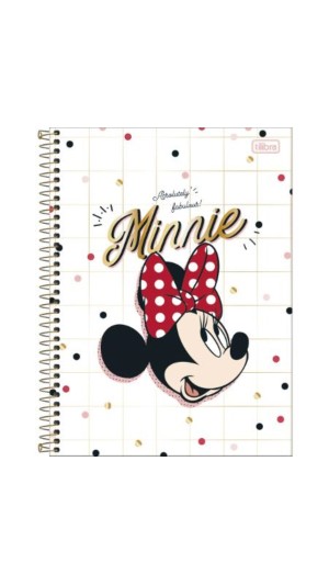 CADERNO UNIVERSITÁRIO CAPA DURA FEM.10X1 MINNIE 160F
